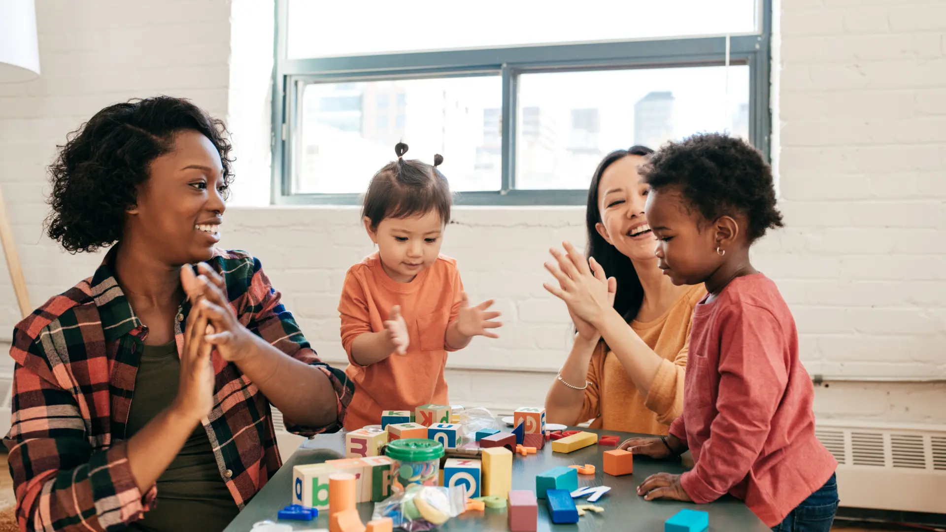 Childcare center with kids